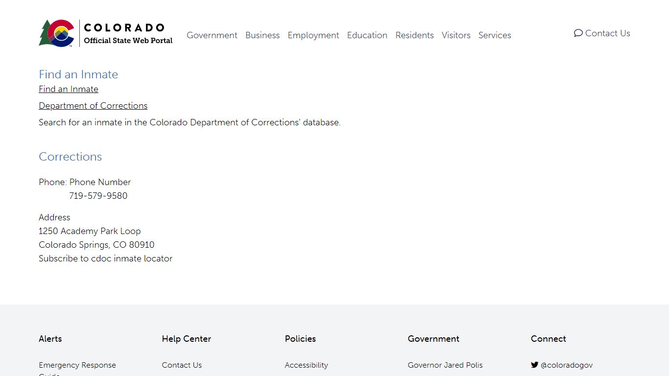 cdoc inmate locator | Colorado.gov